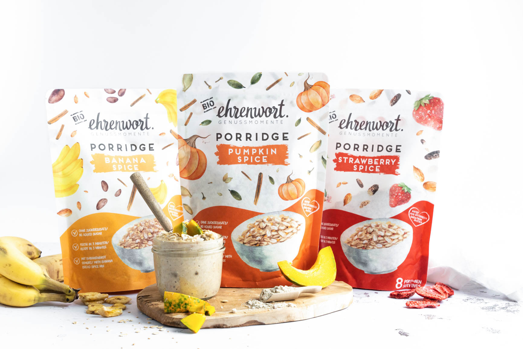 Bio Porridge Mischungen für jeden Geschmack