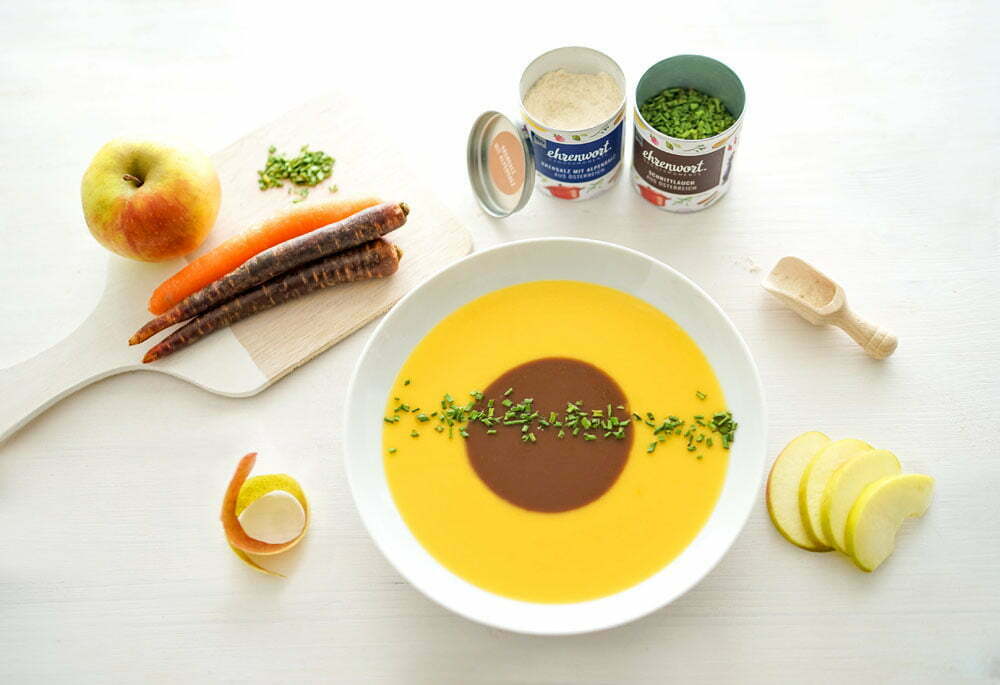 Karotten-Apfel-Suppe|||